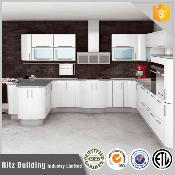 En forma de arco esquina mueble cocina, cocina armarios de pie ... Cocinas de arco