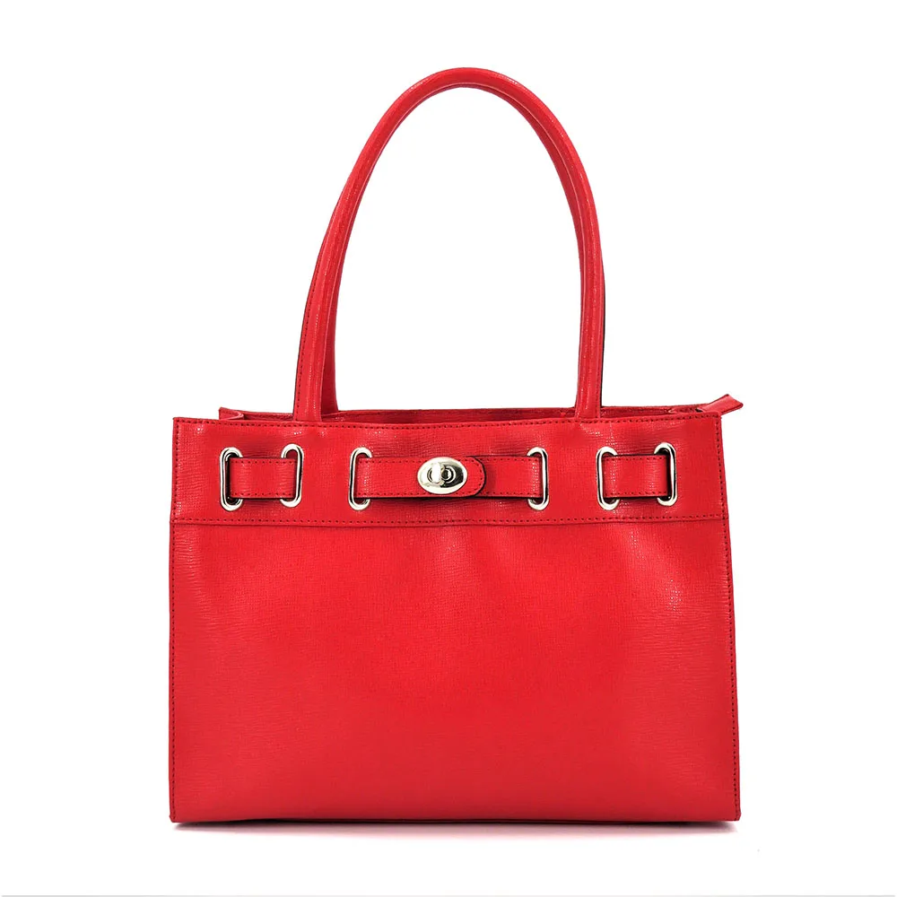 red handle bag