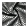 China manufacturer poly elastic check aluminum foil scuba textile print on fabric for dress