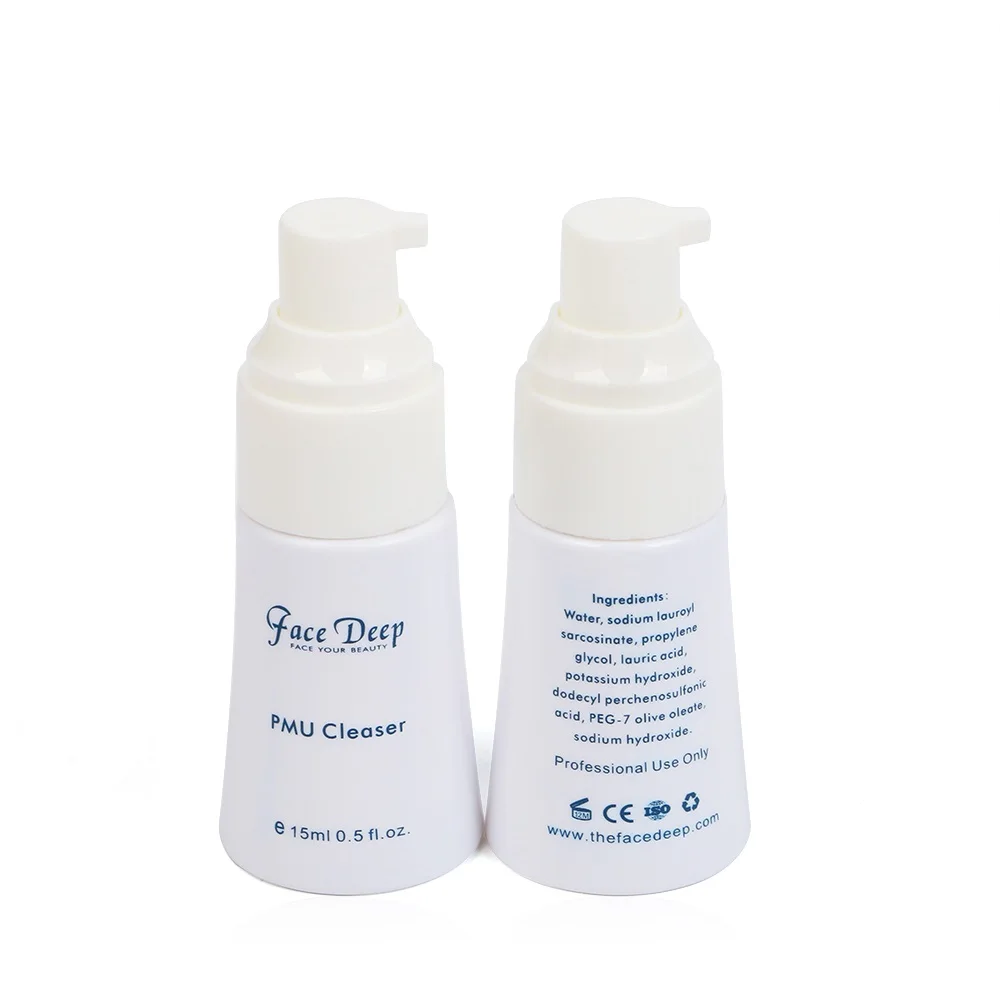 

FACE DEEP Microblading PMU Gel Cleanser Tattoo Ink Remover For Before and After Operation, Transparent