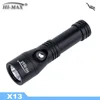 Portable Best Led Torch Light Waterproof Powerful LED Diving Torch X13