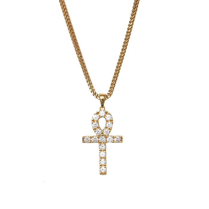 

Hip Hop Micro Gold Ankh Pendants, As picture