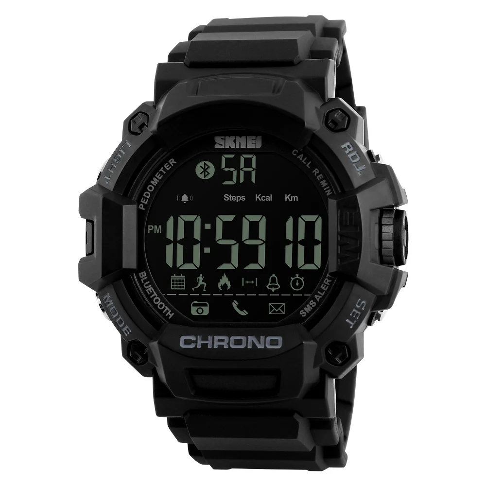 

5atm waterproof android smartwatch sport Skmei 1249, Black