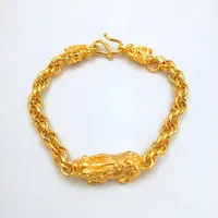 

Wholesale Market New Fashion Latest Items Custom Promotional Items Pixiu Bracelet plated bangle 24k gold dubai jewelry