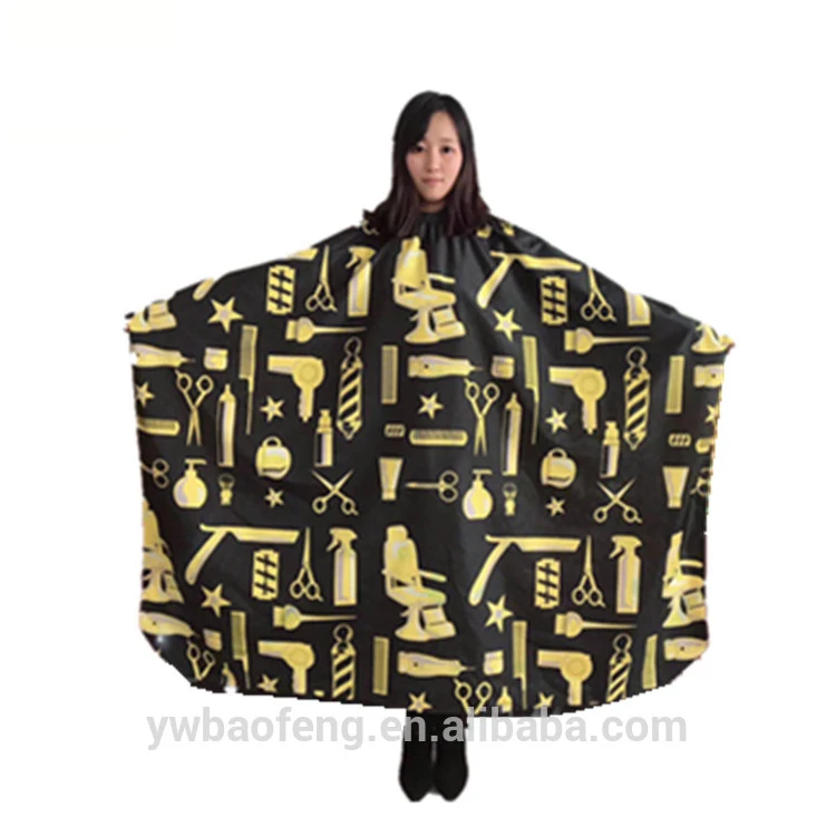 

wholesale custom barber cape hairdressing capes for hair cutting, Black and custom