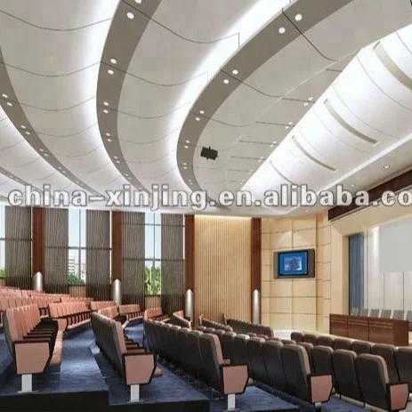 Meeting Room Double Curve Aluminum False Ceiling Design Iso9001 Ce