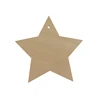 wholesale custom unfinished wooden laser cut engraving festival christmas star heart shapes for decoration