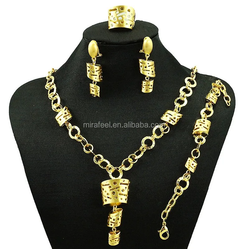 Gold Plated Italian Gold Jewelry Sets African 925 Party Design Newest