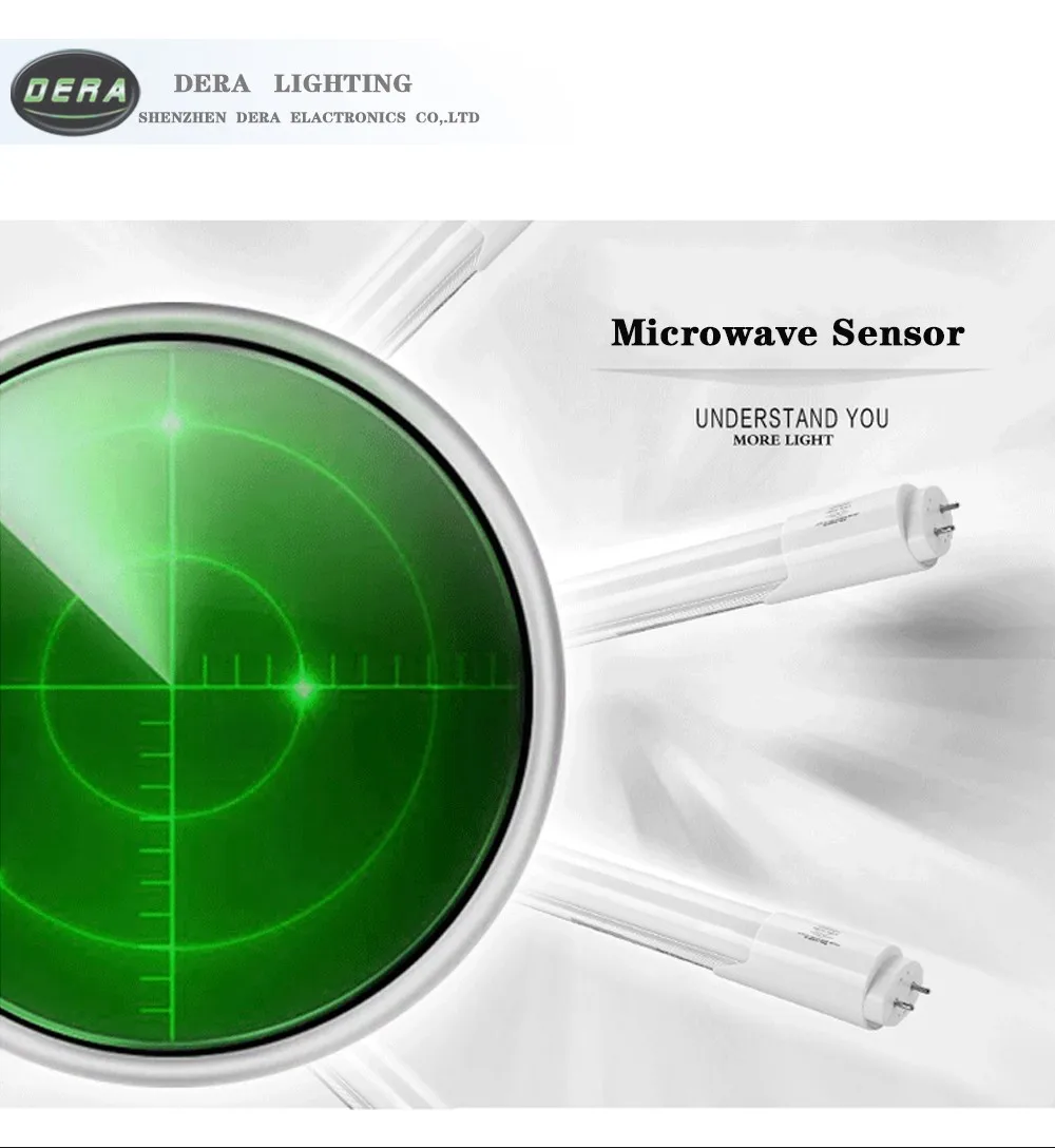 T8 Intelligent Microwave Sensor Led Tube T8 4ft 1200mm 12w With Smart