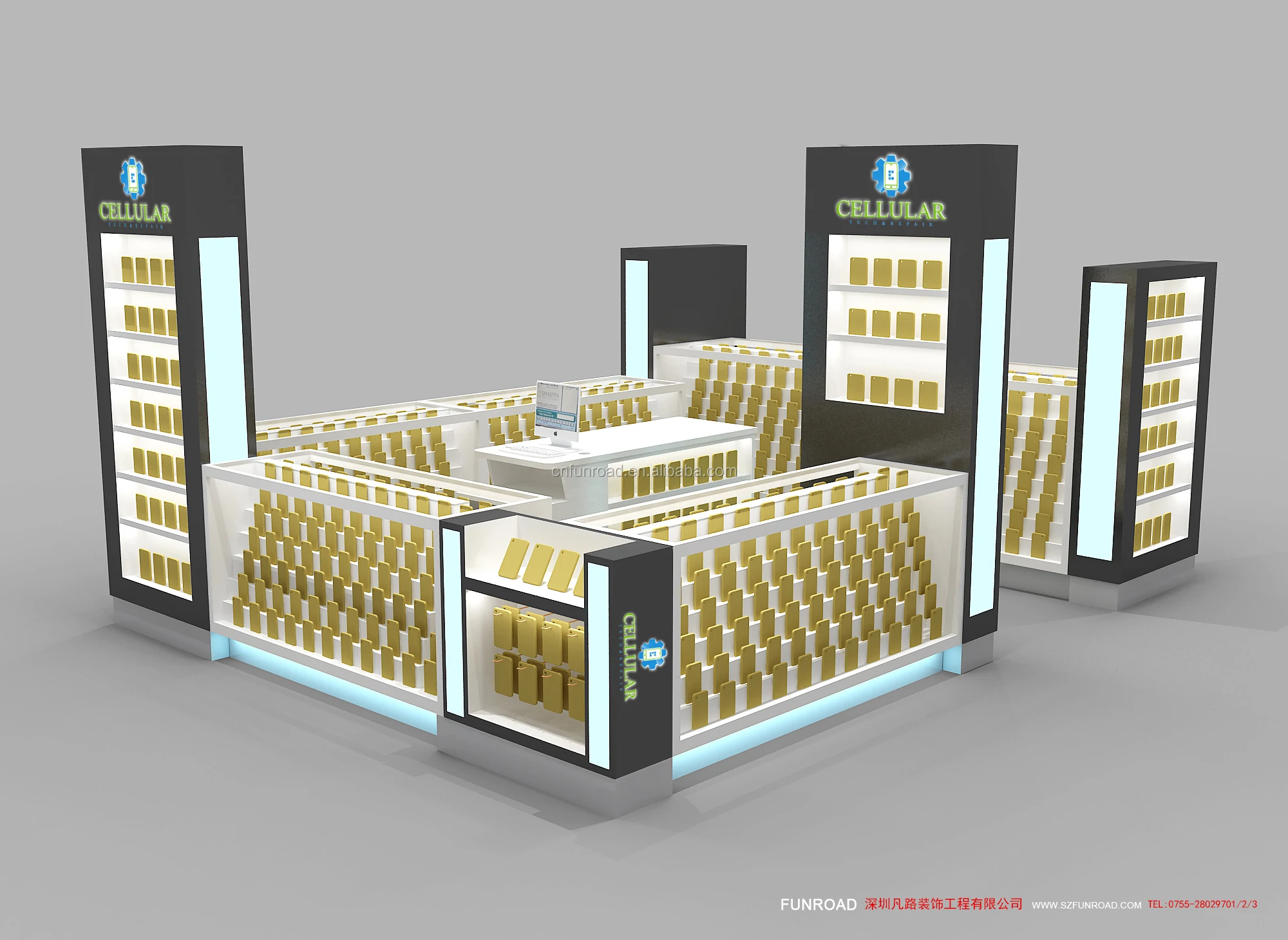 factory price cell phone charging station kiosk phone repair kiosk solar mobile phone charging accessories kiosk