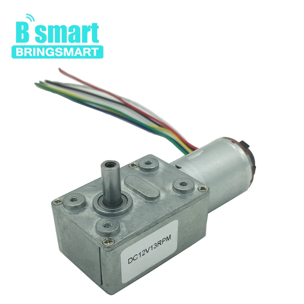 Bringsmart Jgy370b 6v 12v 24v Worm Gear Dc Motor With Encoder 6150rpm