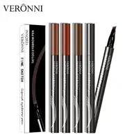 

VERONNI 4 colors 3D Microblading Eyebrow Tattoo Pen 4 Fork Tips Fine Sketch Liquid Eyebrow Pencil Waterproof Eyebrow Tint Makeup