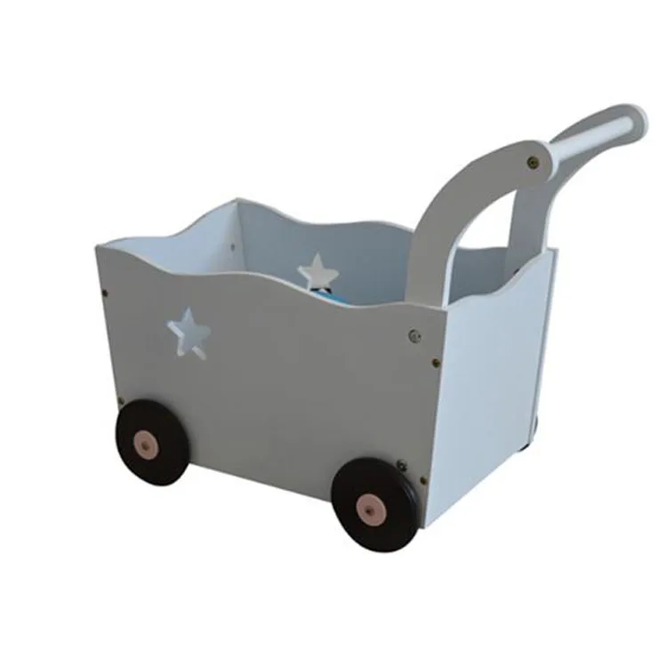 wooden baby trolley