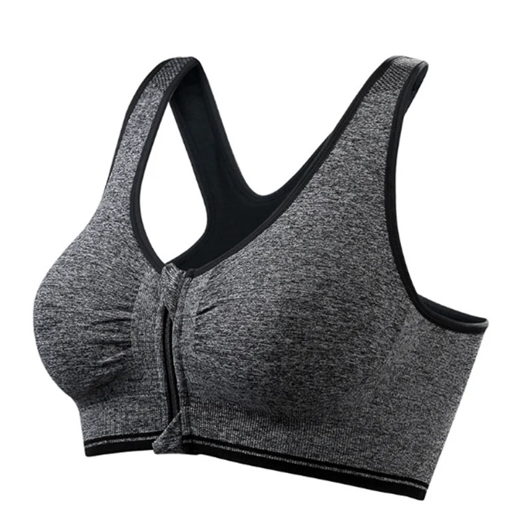 
High Quality Women Front Zipper Fitness Sport Bra 