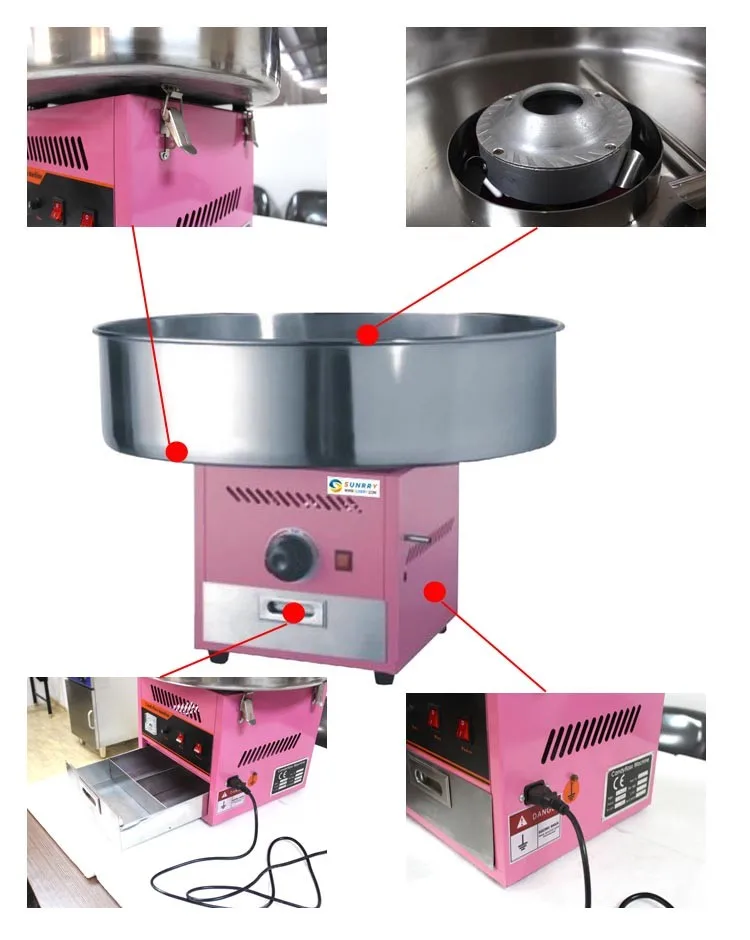 Gas candy floss machine