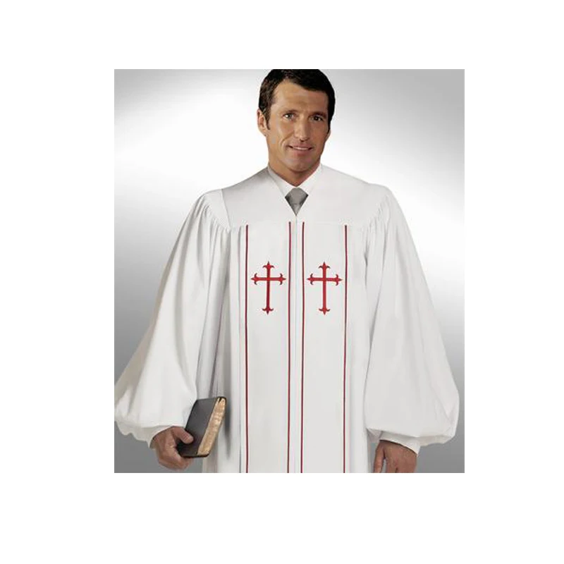 factory supply high quality church robes embroidered logo