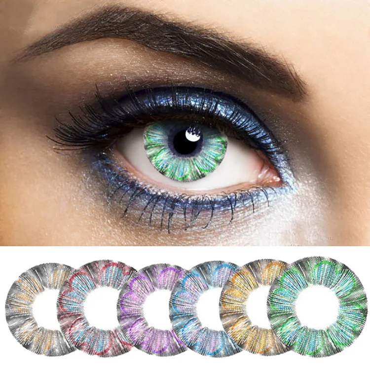 

Beauty Coner 2pcs/pair leaf clover Yearly Cycle Crazy Colored Contact Lenses Eye Cosmetic Makeup Color Contact Lens