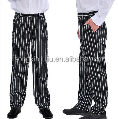 
Printed Elastic Waistband Kitchen Cooking Chef Pants, Worker Uniforms 