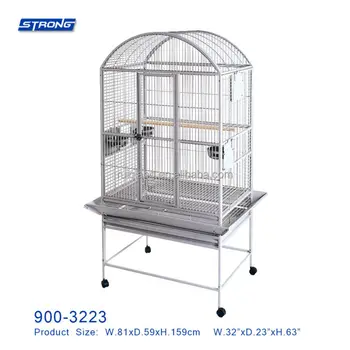 large parrot cage on wheels