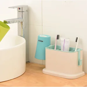 Image of New product Wheat Straw Plastic Toothbrush Holder With Suction