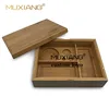 Multiple function hickory wood rolling tray pipe tash boxes with lid