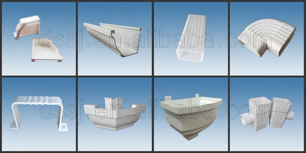 Square 5.2k Pvc Roof Gutter Philippines Nigeria Ghana Mauritius India