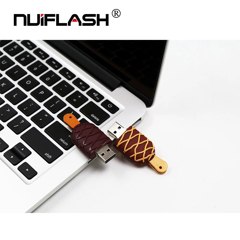 Cute chocolate ice cream shaped cartoon usb2.0 memory stick 8gb 16gb 32gb 64gb - ANKUX.COM