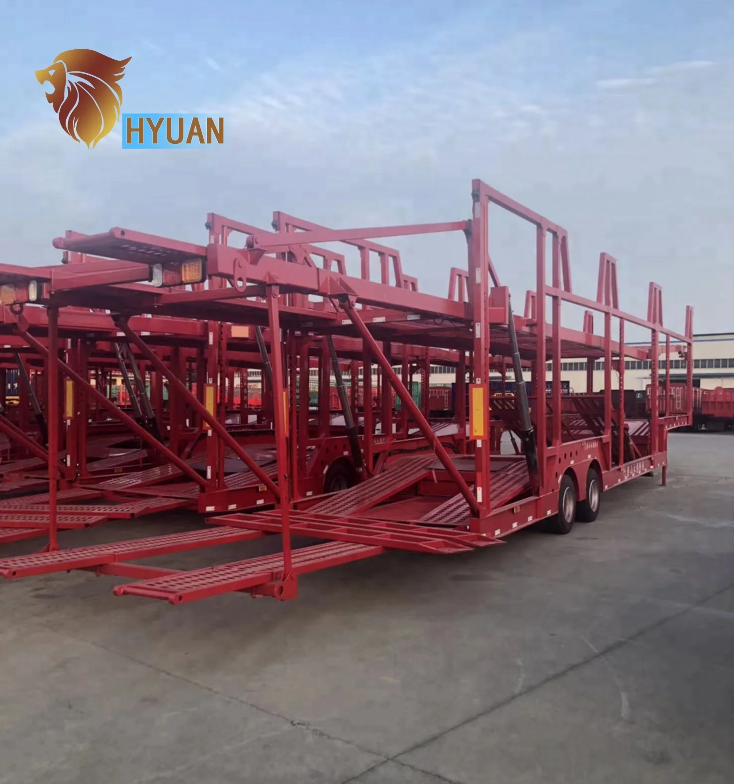 Hyuan Double Floor Steel Chassis Auto Long Distance Vehicle Transport