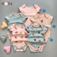 

Baby Summer 5 Pieces Pack Newborn to Toddler Romper Baby Infant Girl Bodysuit