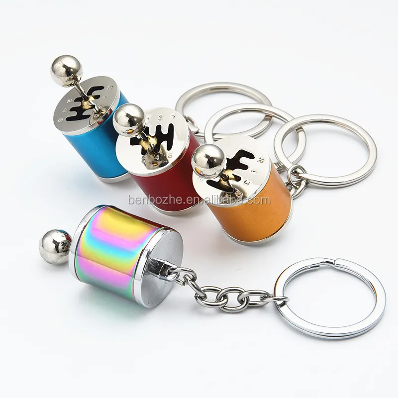 High Quality New Design Six Colors Gear Box Shifter Shift Keychain For