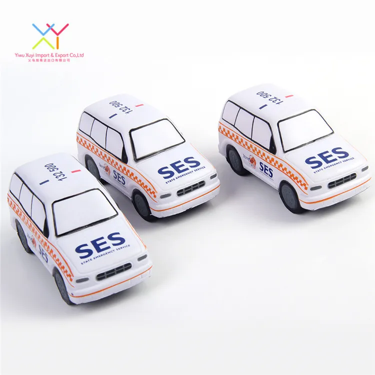 Customized Promotional Car Shaped PU Foam Stress Ball, Attractive Price Stress Reliever Ball