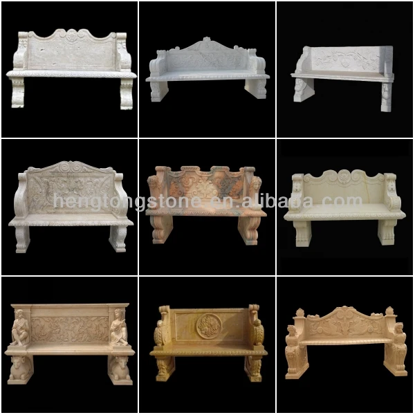 Marble Angel Bench for Garden