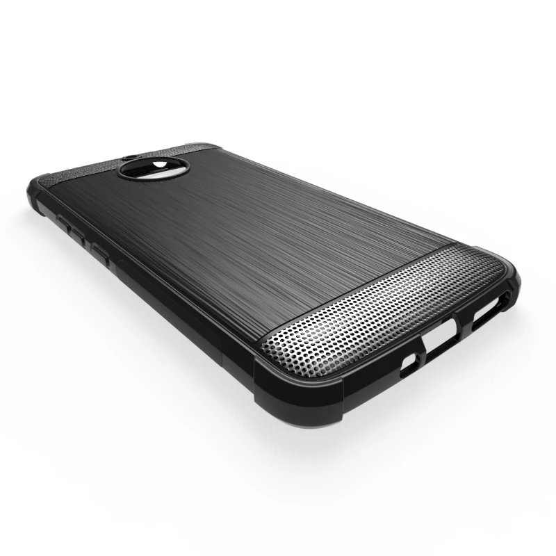 New Arrival Carbon Fiber Shockproof Tpu case for Motorola Moto E4 Plus Brushed Effect case for Motorola Moto E4 Plus
