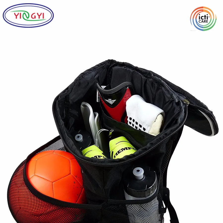 B262 Ball Holder Compartment Soccer Backpack Youth Bag Fits All Soccer