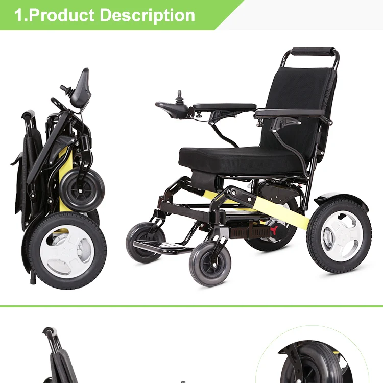Folding Power Wheelchair Alternative Drive Controls With Armrest And