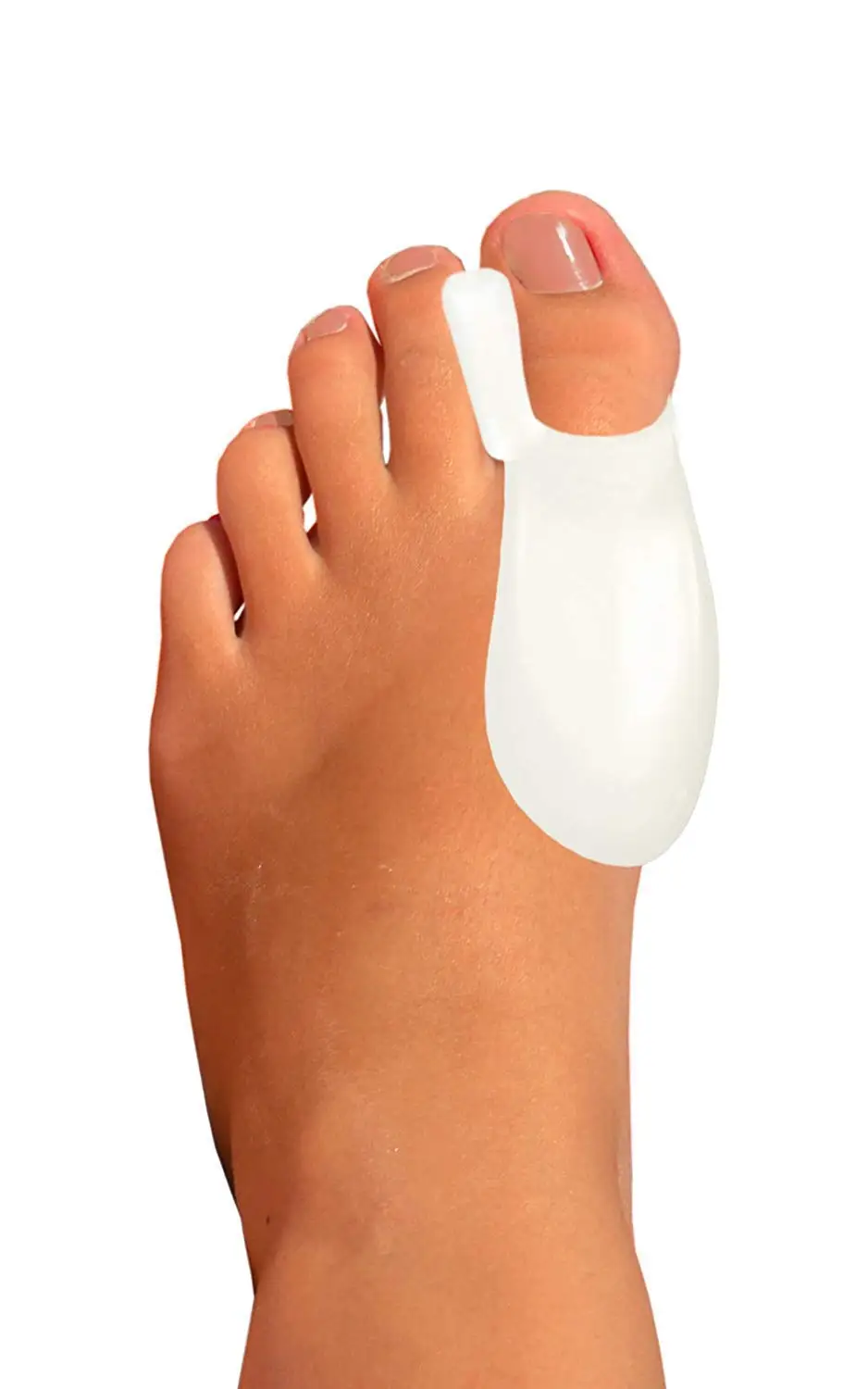 White Tinksky Pair of Ballet Ballerina Pointe Shoes Feet Cushions of the finger of the Foot Silicone Protector with Hole Breathable