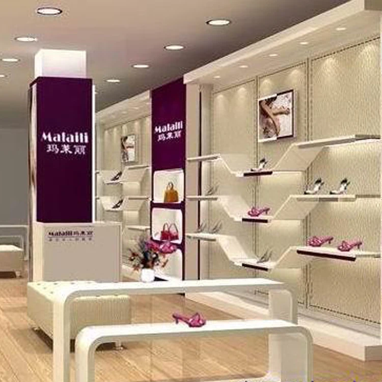 Modern Shoes Store Interior Design With Wood Shoe Cabinet And Display Rack Buy Desain Toko Lemari Sepatu Kayu Rak Display Product On Alibaba Com