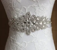 

Handmade Crystal Rhinestone Applique with Pearls for Bridal Belt for Women Wedding Formal Dress Garters Headpieces