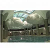 Cheap ceiling air balloon cloud with LED lights, lighting inflatable hanging cloud balloon