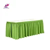 satin table skirting,polyester table skirts for weddings,ruffled table skirt