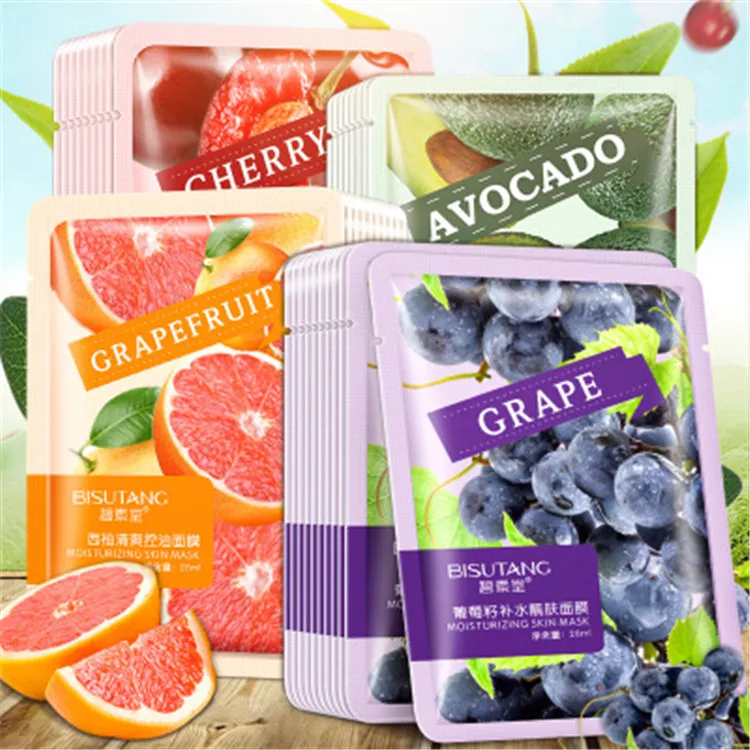 

beauty products skin care cherry lemon grape avocado fruit extract cosmetic whitening moisturizing fruit face mask