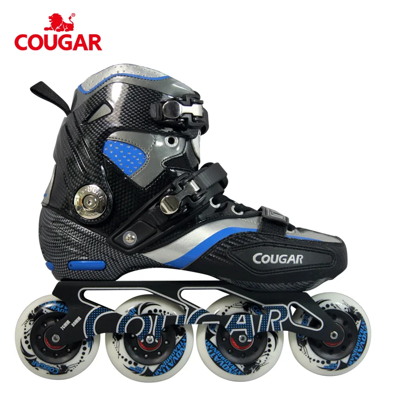 

Superior quality inline roller skates carbon fiber skates for fixed sizes 4 PU wheels, Black/black blue/black orange