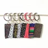 PU Leather Bracelet Purse Key Holder Wristlet Bangle Keyring