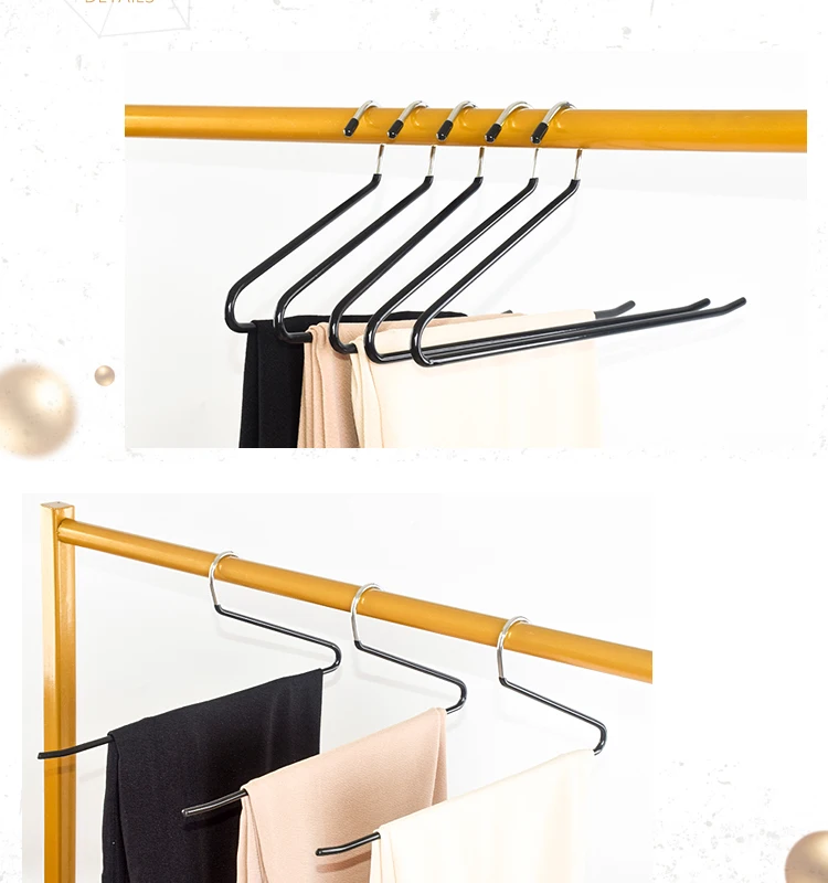 Anti Slip Clothes Hanger Bulk Clothes Closet Hangers Open Ended Easy Slide Space Saving Pants