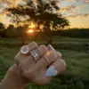 2018 valentines gift big heart ring unique design full finger women gift jewelry engagement promise rings
