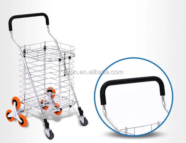 Aluminum Alloy Folding Shopping Cart With Cover,Portable Durable