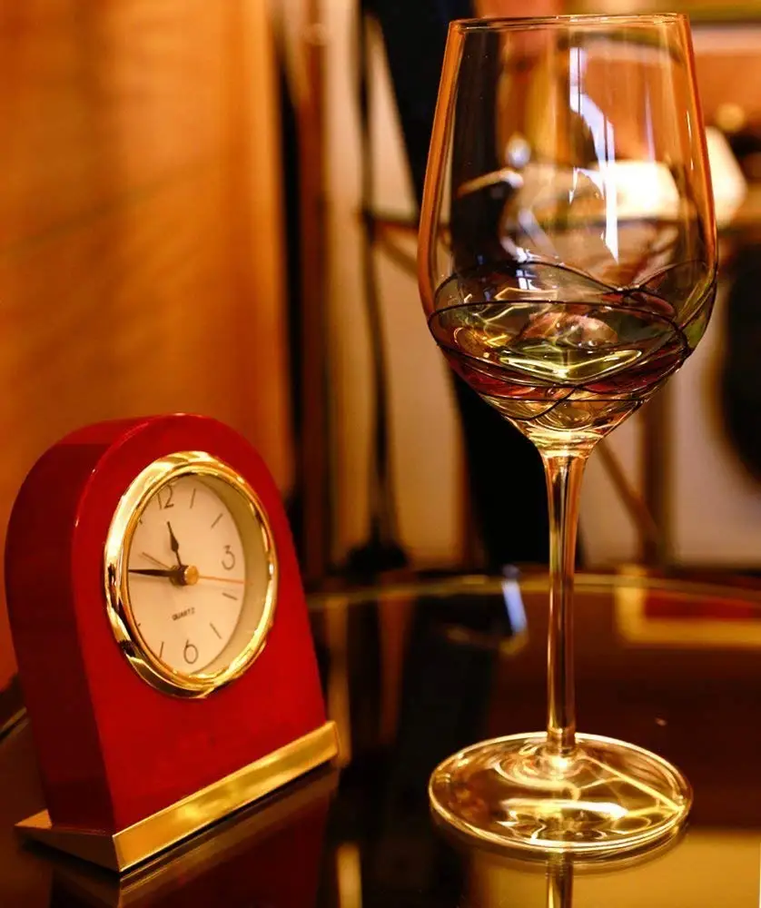 
Hand Made 15 OZ Set of 1 White or Red Wine Glass Unique Wine Gifts Hand Painted Wine Glasses 