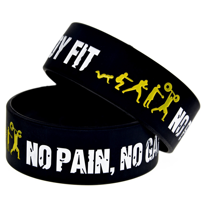 Custom Silicone Wristbands With Quote,Rubber Bracelets For Fitness