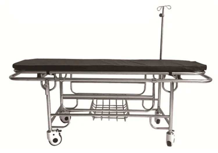 Stainless steel clinic stretcher for sale cheap patient stretcher trolley cart
