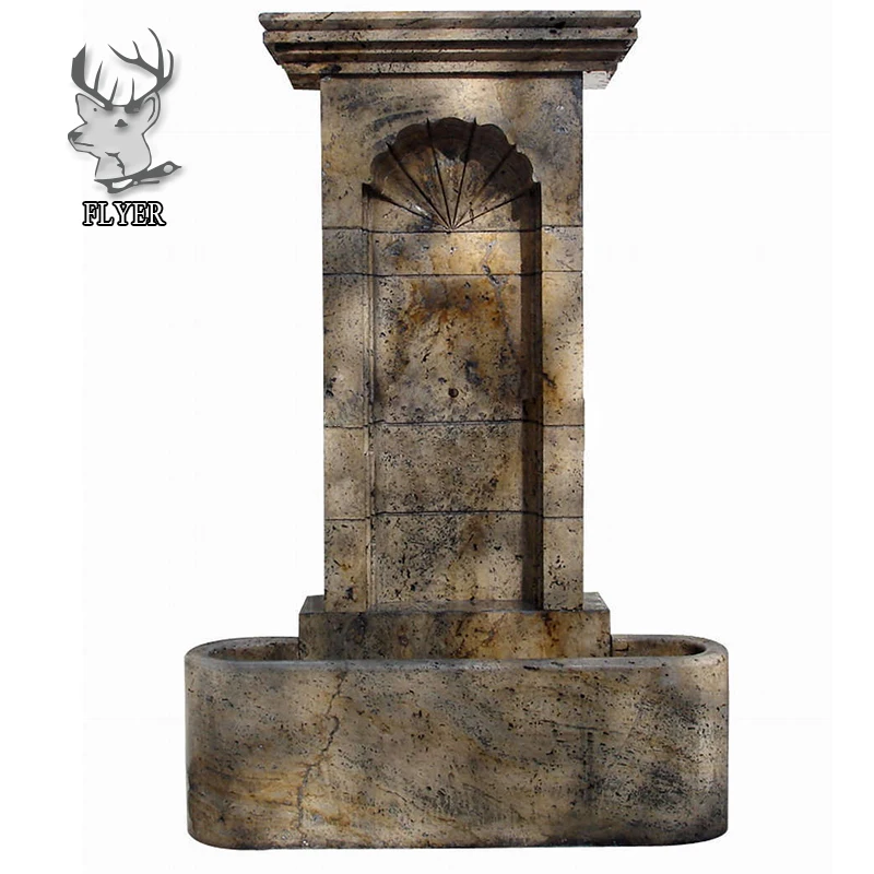 Roman Style Antique Stone Garden Water Fountain Hand Carved Limestone